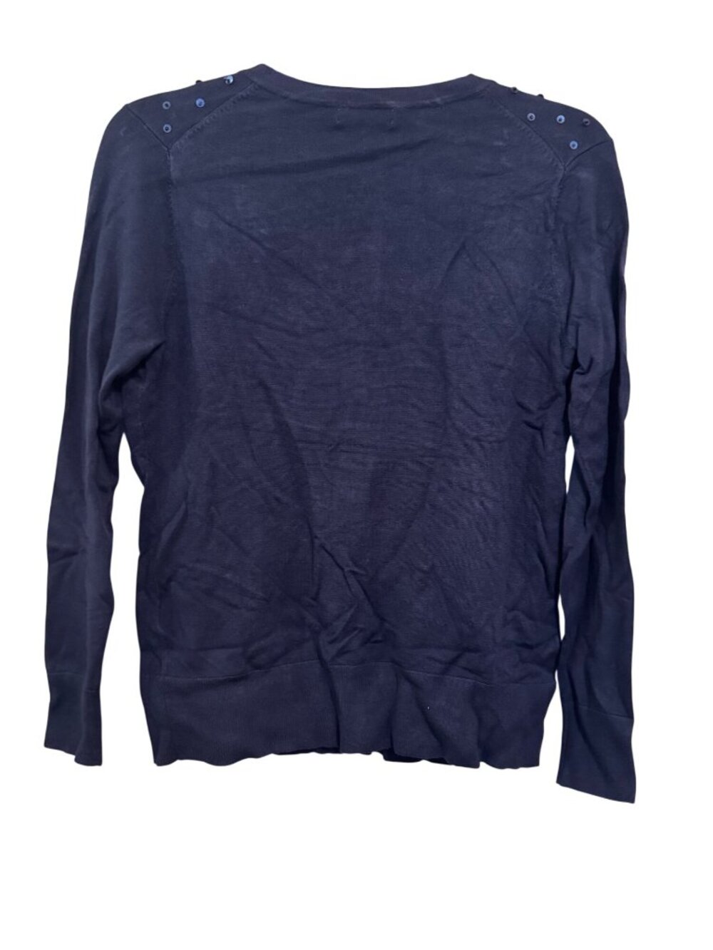 Charter Club Womens Navy Blue Button-Front Cardigan Sweater Size S - Picture 2 of 7
